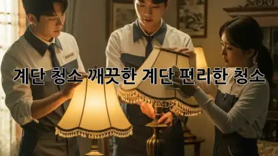 계단 청소: 깨끗한 계단, 편리한 청소!