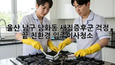 울산 남구 남화동 새집증후군 걱정 끝! 친환경 입주/이사청소